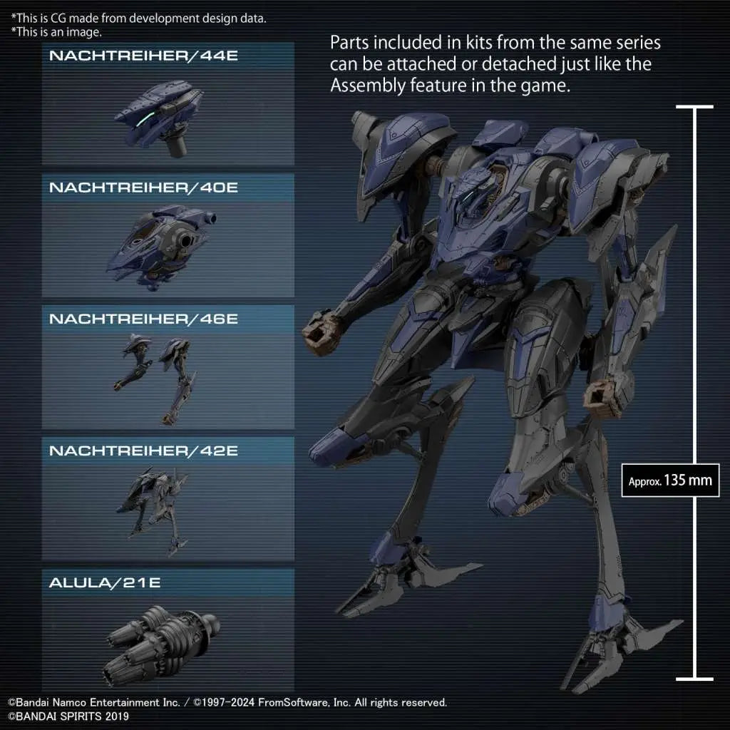 30MM ARMORED CORE VI SCHNEIDER NACHTREIHER/40E STEEL HAZE Bandai