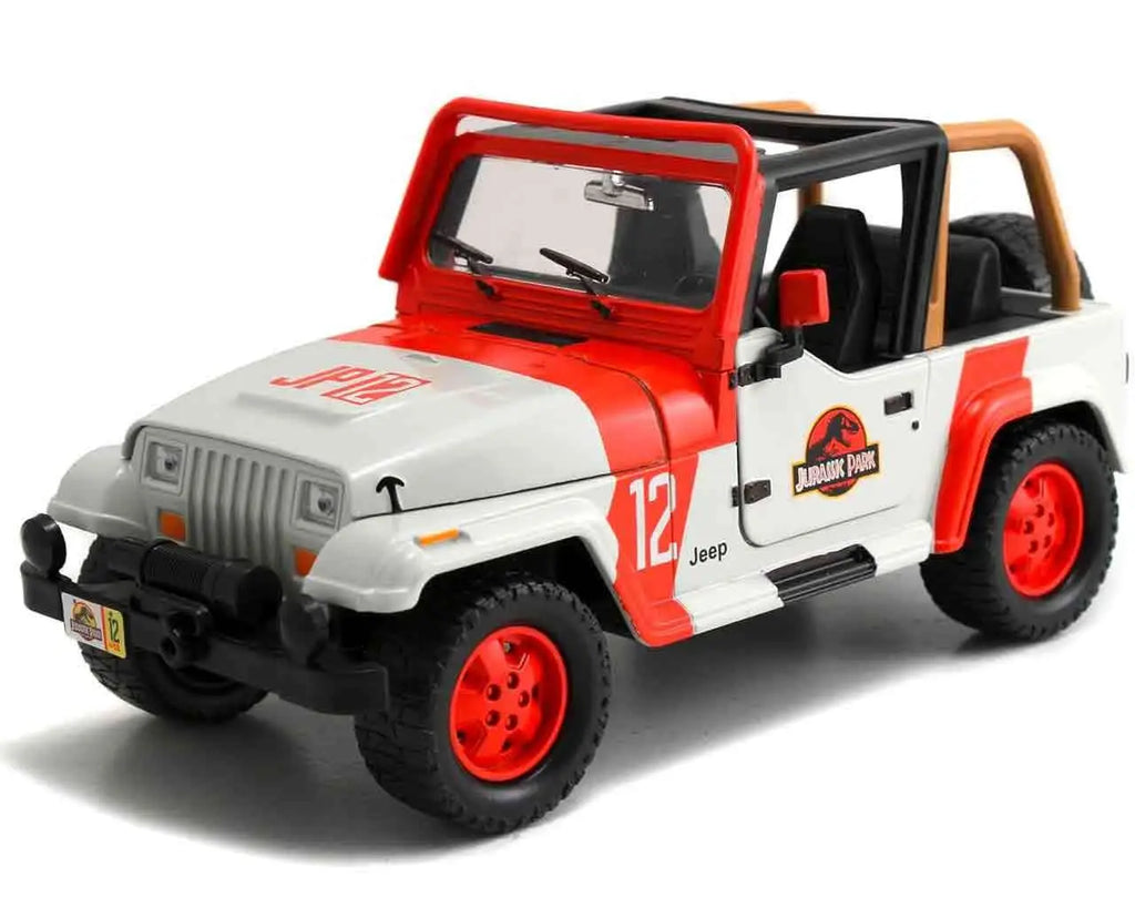 Jurassic Park 1992 Jeep Wrangler YJ Sahara 1 24 Die Cast Model Jada Toys