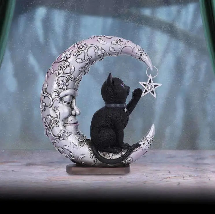 LUNA COMPANION MOON AND CAT ORNAMENT NEMESIS NOW
