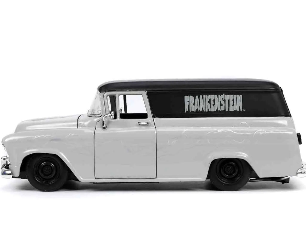 Universal Monsters 1957 Chevy Suburban With Frankenstein 1 24 Die Cast Model Jada Toys
