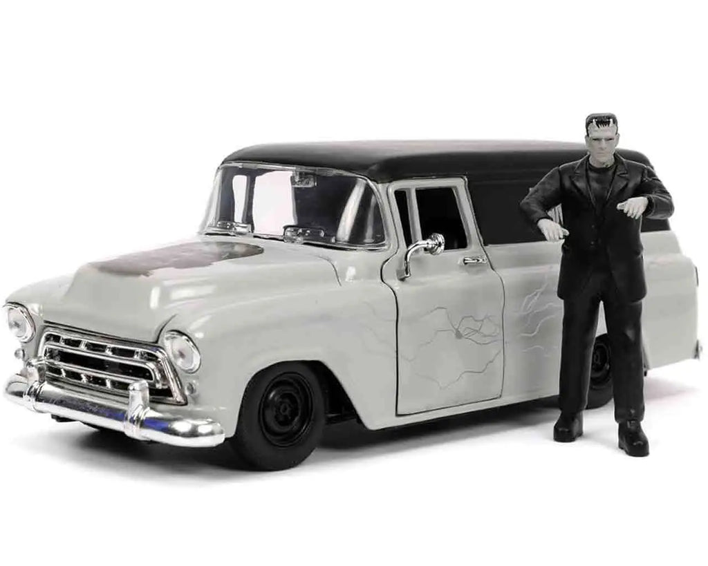 Universal Monsters 1957 Chevy Suburban With Frankenstein 1 24 Die Cast Model Jada Toys