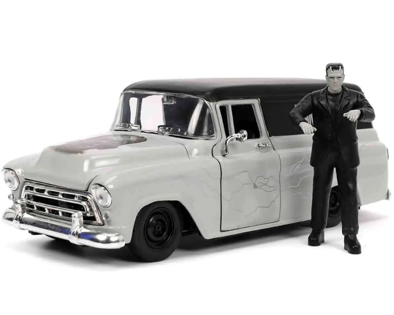 Universal Monsters 1957 Chevy Suburban With Frankenstein 1 24 Die Cast Model Jada Toys