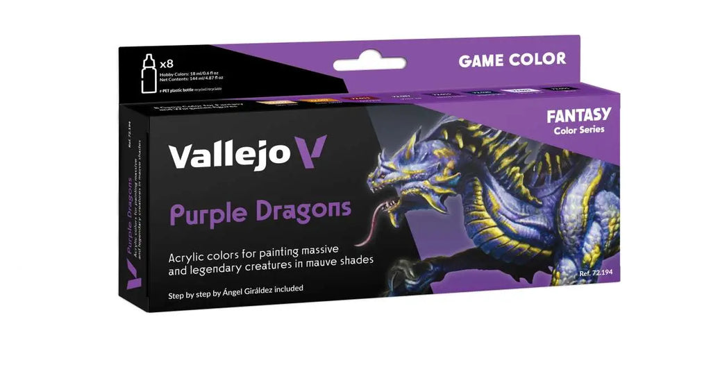 GAME COLOR SET 72194 PURPLE DRAGONS VALLEJO