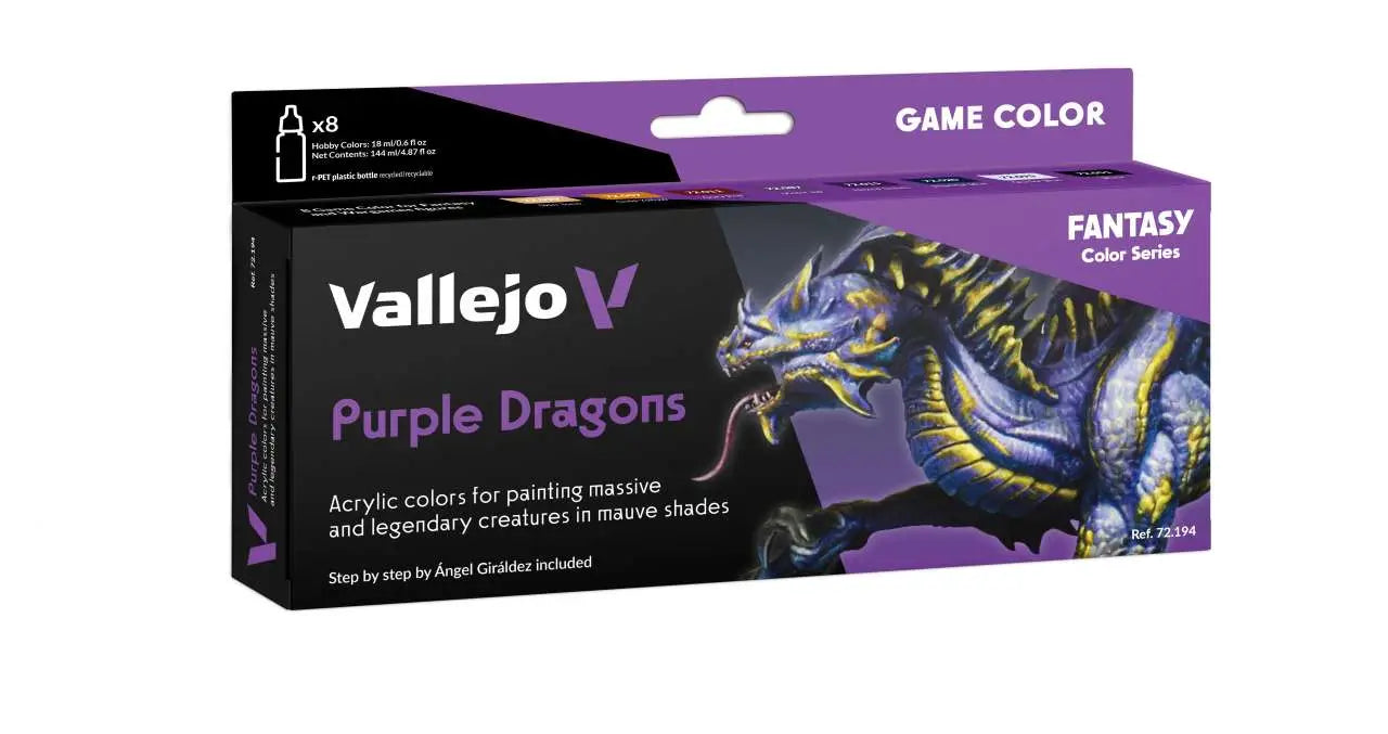 GAME COLOR SET 72194 PURPLE DRAGONS VALLEJO