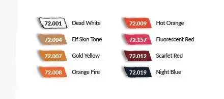 GAME COLOR SET 72196 FIRE DRAGONS VALLEJO