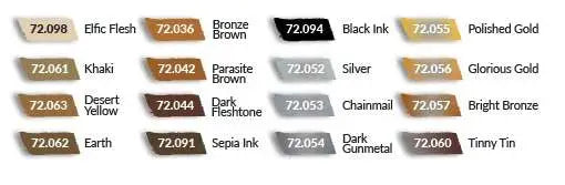 GAME COLOR SET 72189 LEATHER & METAL VALLEJO
