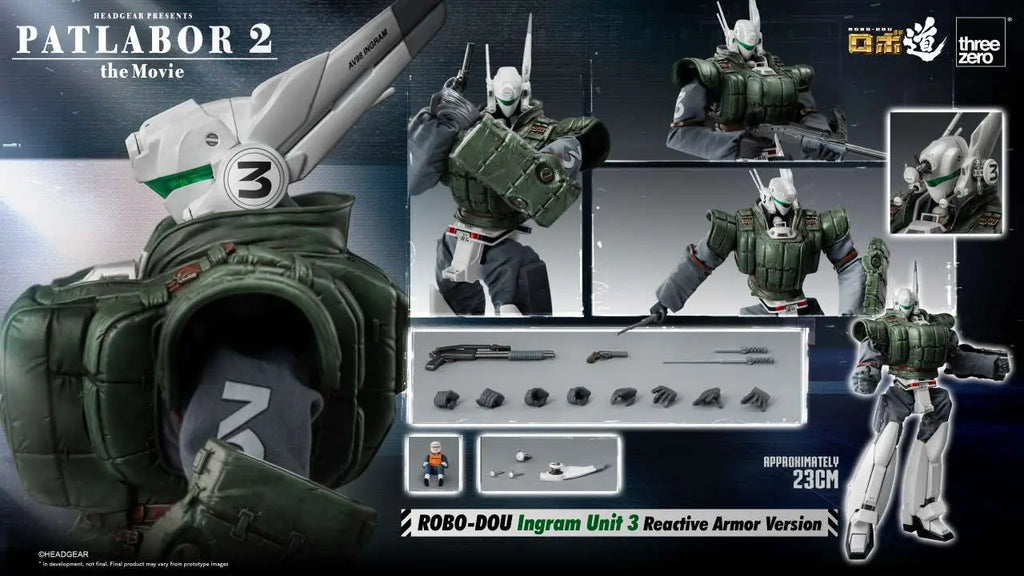 PATLABOR 2 THE MOVIE ROBO-DOU INGRAM UNIT 3 REACTIVE ARMOR VER THREEA TOYS/THREEZERO