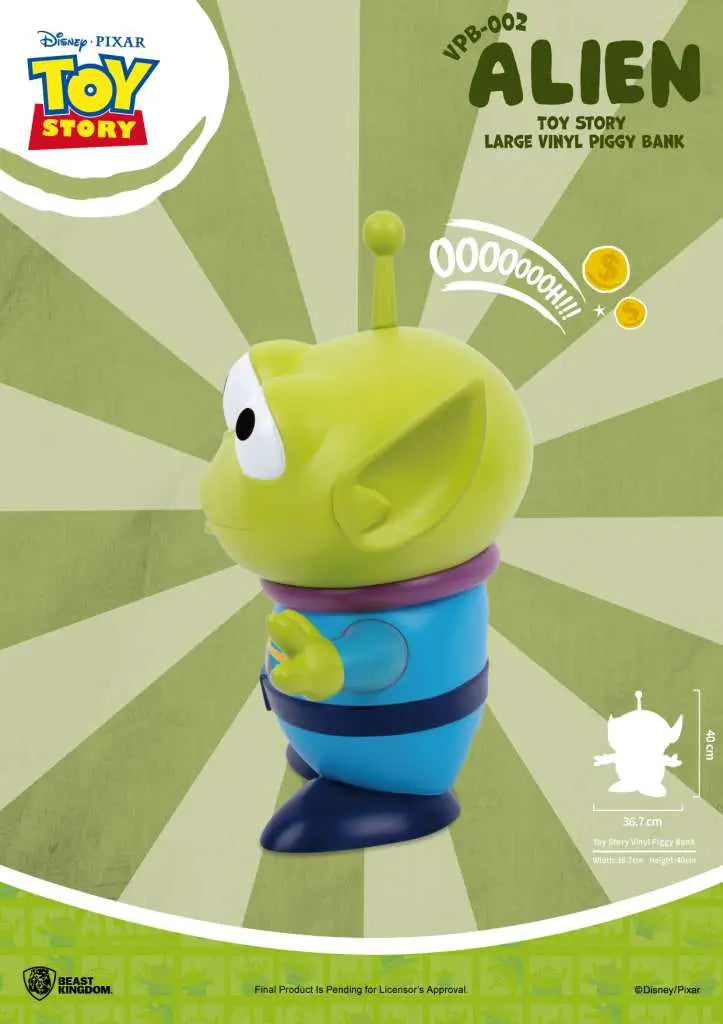 TOY STORY LARGE VINYL PIGGY BANK ALIEN BEAST KINGDOM