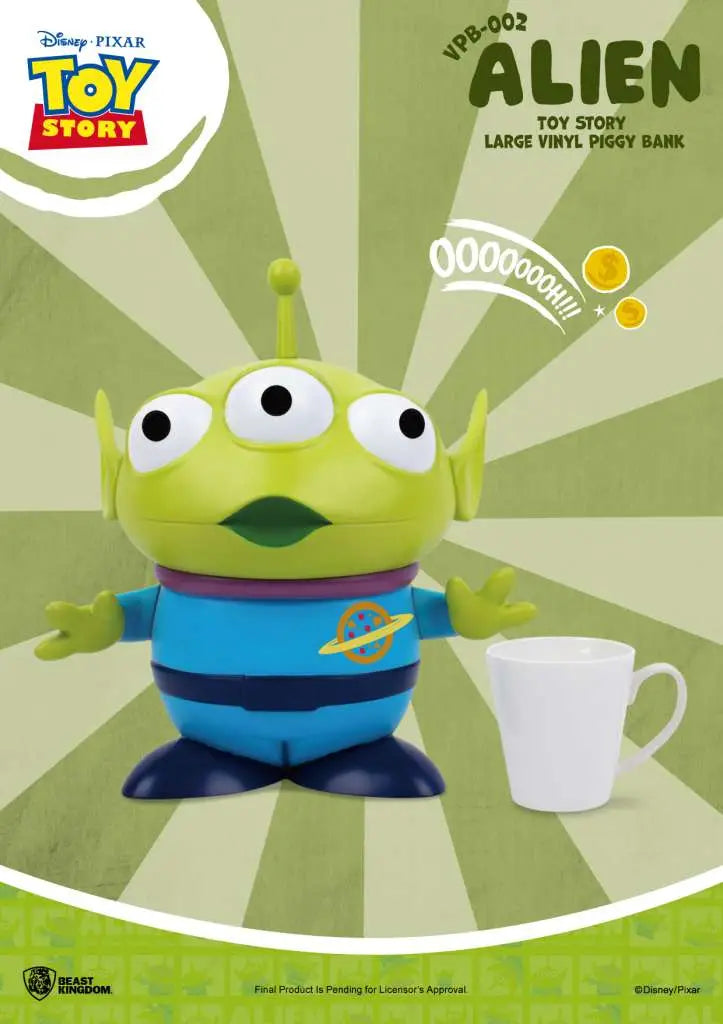 TOY STORY LARGE VINYL PIGGY BANK ALIEN BEAST KINGDOM
