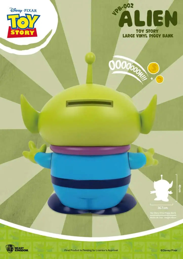 TOY STORY LARGE VINYL PIGGY BANK ALIEN BEAST KINGDOM