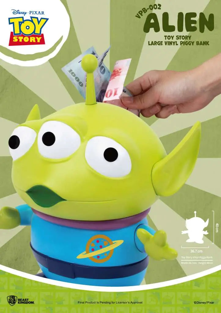 TOY STORY LARGE VINYL PIGGY BANK ALIEN BEAST KINGDOM
