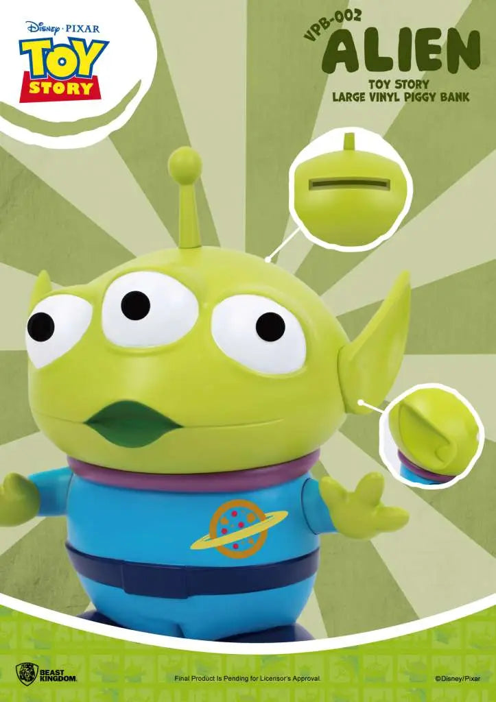 TOY STORY LARGE VINYL PIGGY BANK ALIEN BEAST KINGDOM
