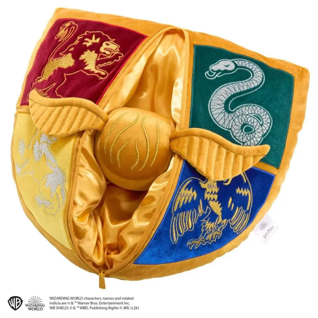 HARRY POTTER GOLDEN SNITCH PLUSH WITH CREST PILLOW NOBLE COLLECTIONS