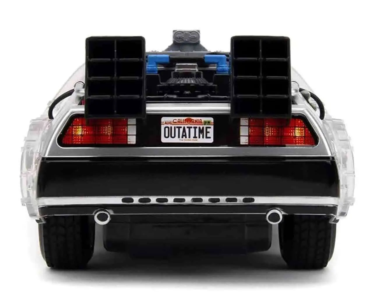BACK TO THE FUTURE PART 1 1982 TIME MACHINE DELOREAN REMOTE CONTROL 1/16 DIE-CAST MODEL Jada Toys