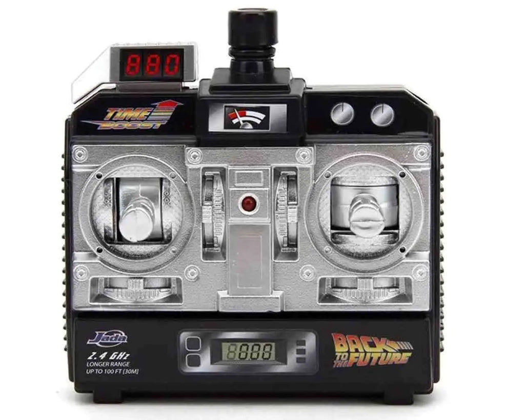 BACK TO THE FUTURE PART 1 1982 TIME MACHINE DELOREAN REMOTE CONTROL 1/16 DIE-CAST MODEL Jada Toys