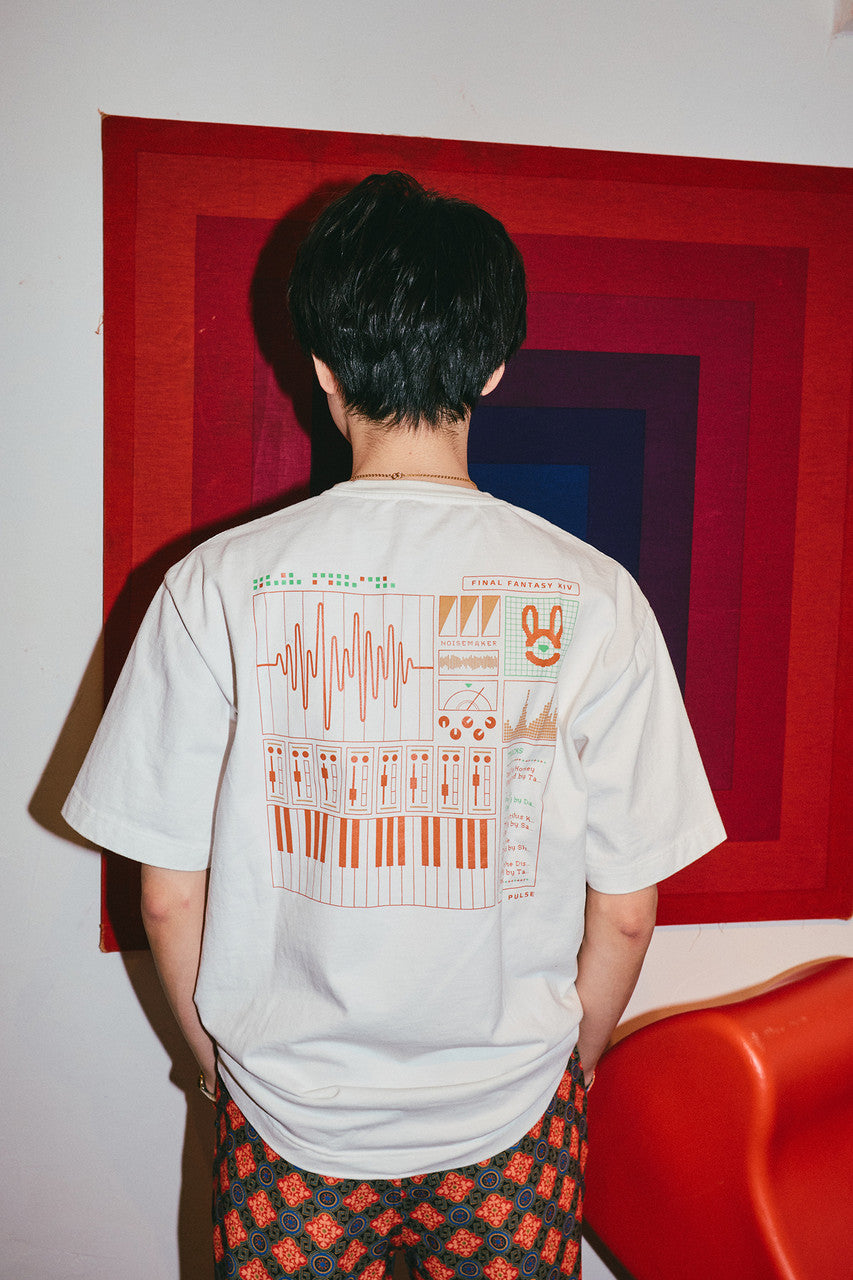 FINAL FANTASY XIV x Lit Baff Apt. Digital Mixer Tee White