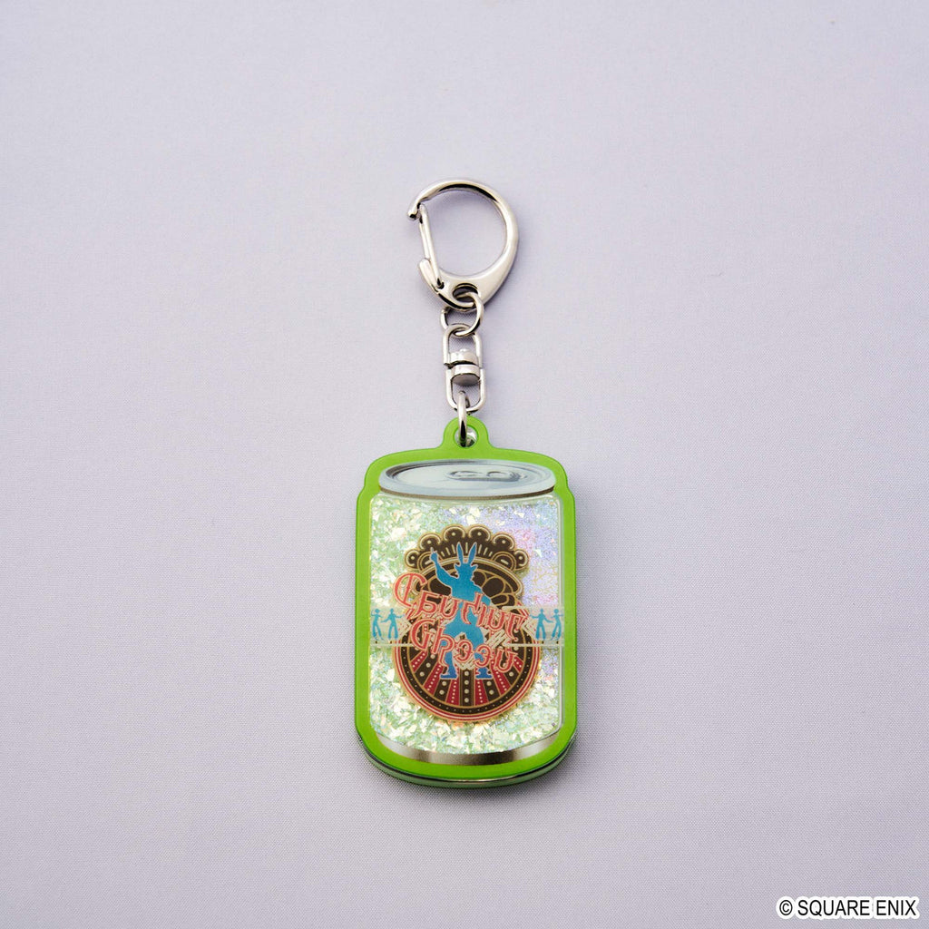 FINAL FANTASY XIV Energy Drink Glitter Keychain DANCING GREEN