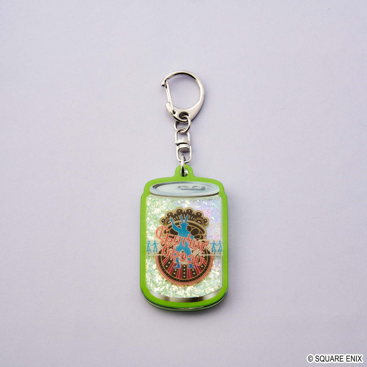 FINAL FANTASY XIV Energy Drink Glitter Keychain DANCING GREEN
