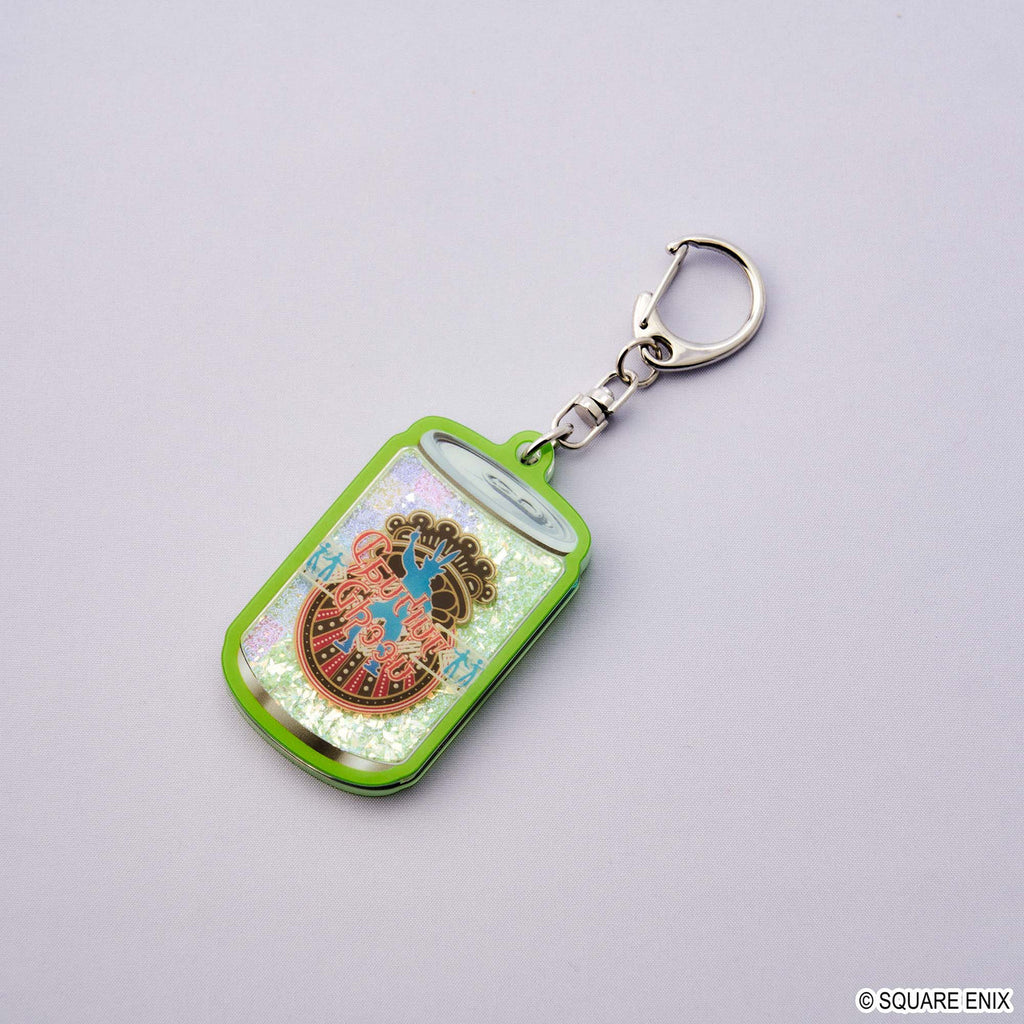 FINAL FANTASY XIV Energy Drink Glitter Keychain DANCING GREEN