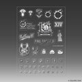 FINAL FANTASY XIV Metallic Sticker Sheet