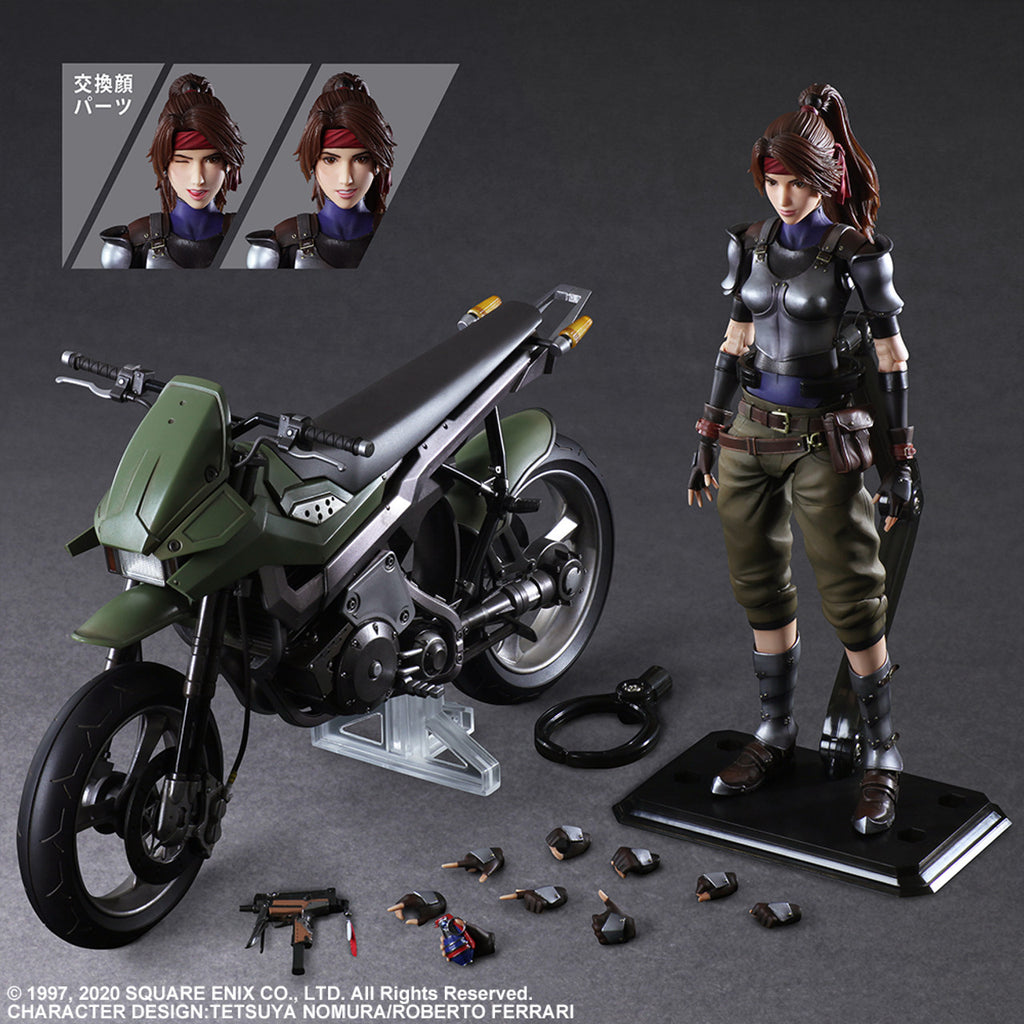 FINAL FANTASY VII REMAKE PLAY ARTS KAI ACTION FIGURE JESSIE & MOTORCYCLE SET