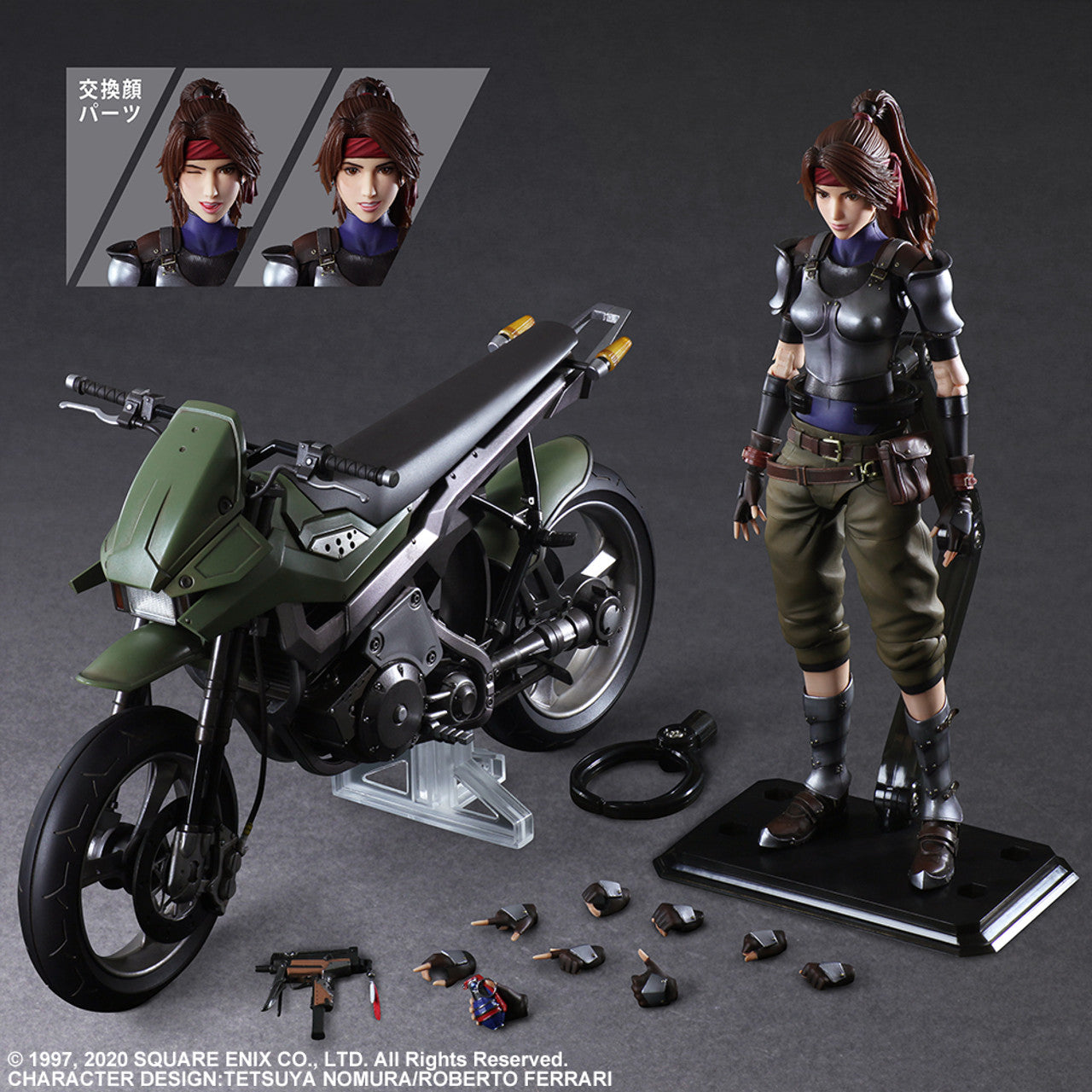 FINAL FANTASY VII REMAKE PLAY ARTS KAI ACTION FIGURE JESSIE & MOTORCYCLE SET