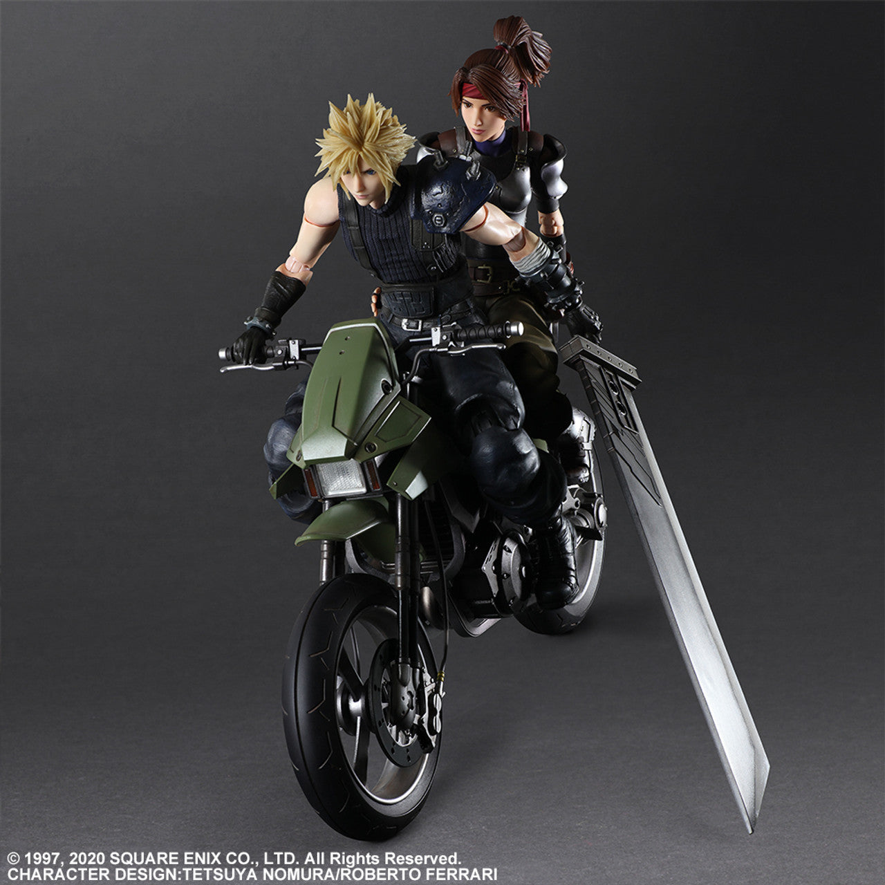 FINAL FANTASY VII REMAKE PLAY ARTS KAI ACTION FIGURE JESSIE CLOUD & MOTORCYCLE SET