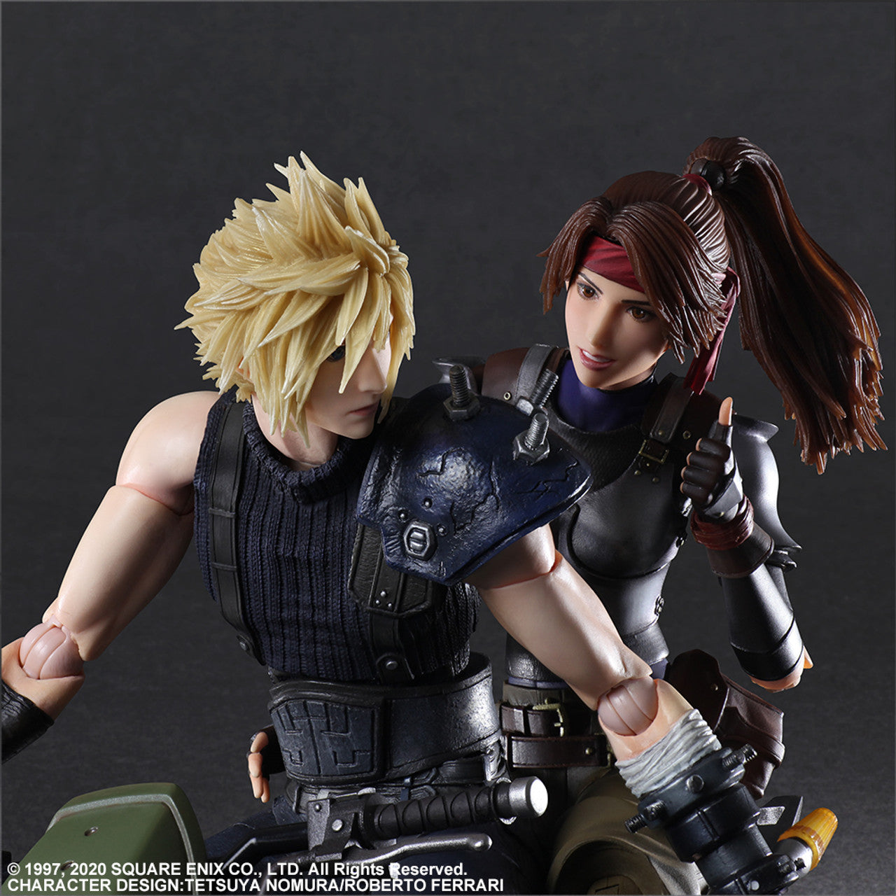 FINAL FANTASY VII REMAKE PLAY ARTS KAI ACTION FIGURE JESSIE CLOUD & MOTORCYCLE SET