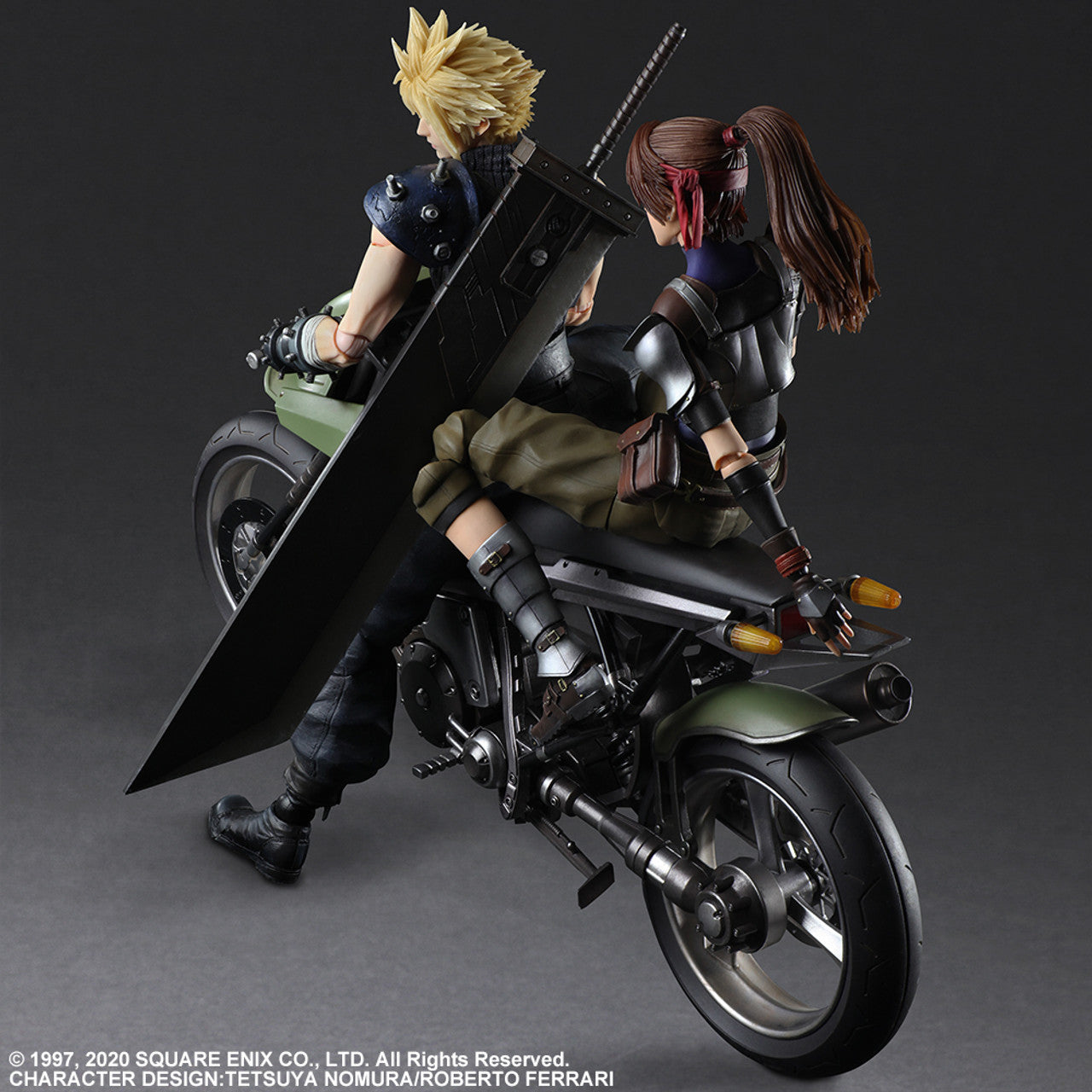 FINAL FANTASY VII REMAKE PLAY ARTS KAI ACTION FIGURE JESSIE CLOUD & MOTORCYCLE SET