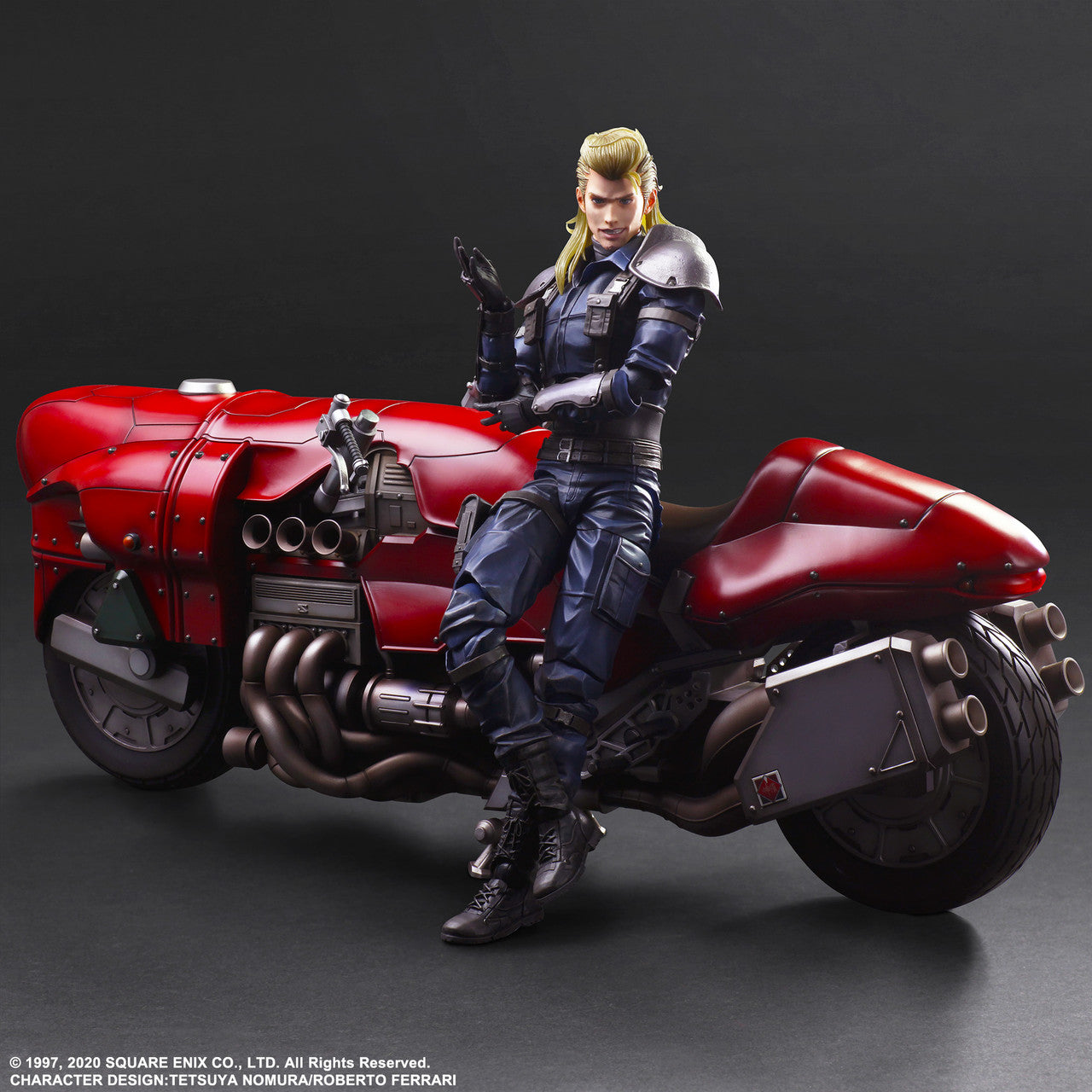 FINAL FANTASY VII REMAKE PLAY ARTS KAI ACTION FIGURE ROCHE & MOTORCYCLE SET