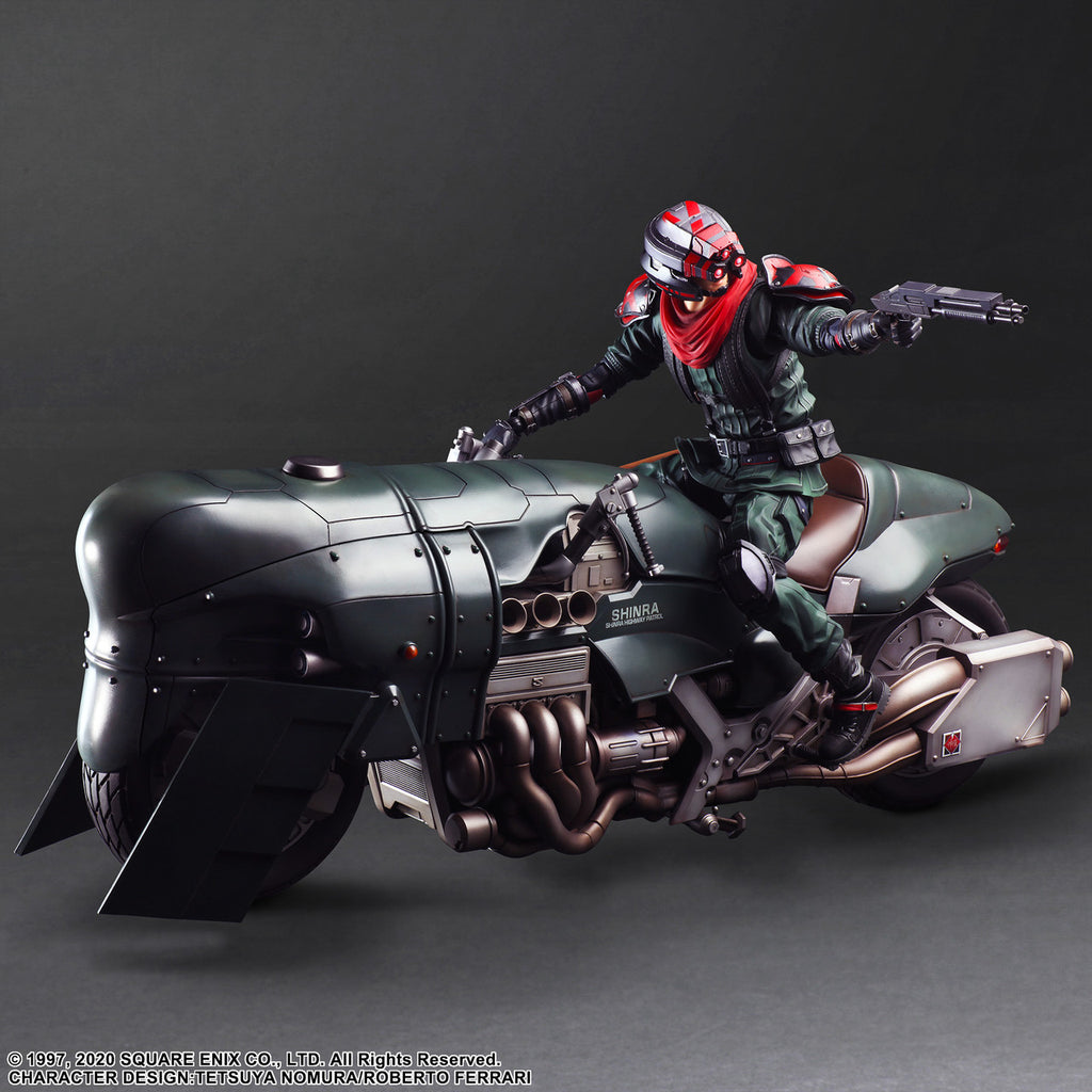 FINAL FANTASY VII REMAKE PLAY ARTS KAI ACTION FIGURE SHINRA ELITE SECURITY OFFICER & MOTORCYCLE SET