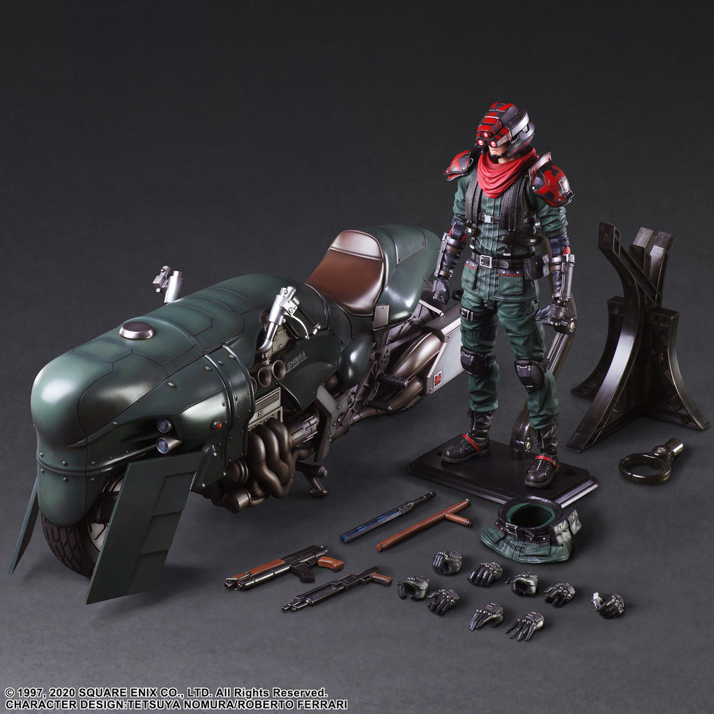 FINAL FANTASY VII REMAKE PLAY ARTS KAI ACTION FIGURE SHINRA ELITE SECURITY OFFICER & MOTORCYCLE SET