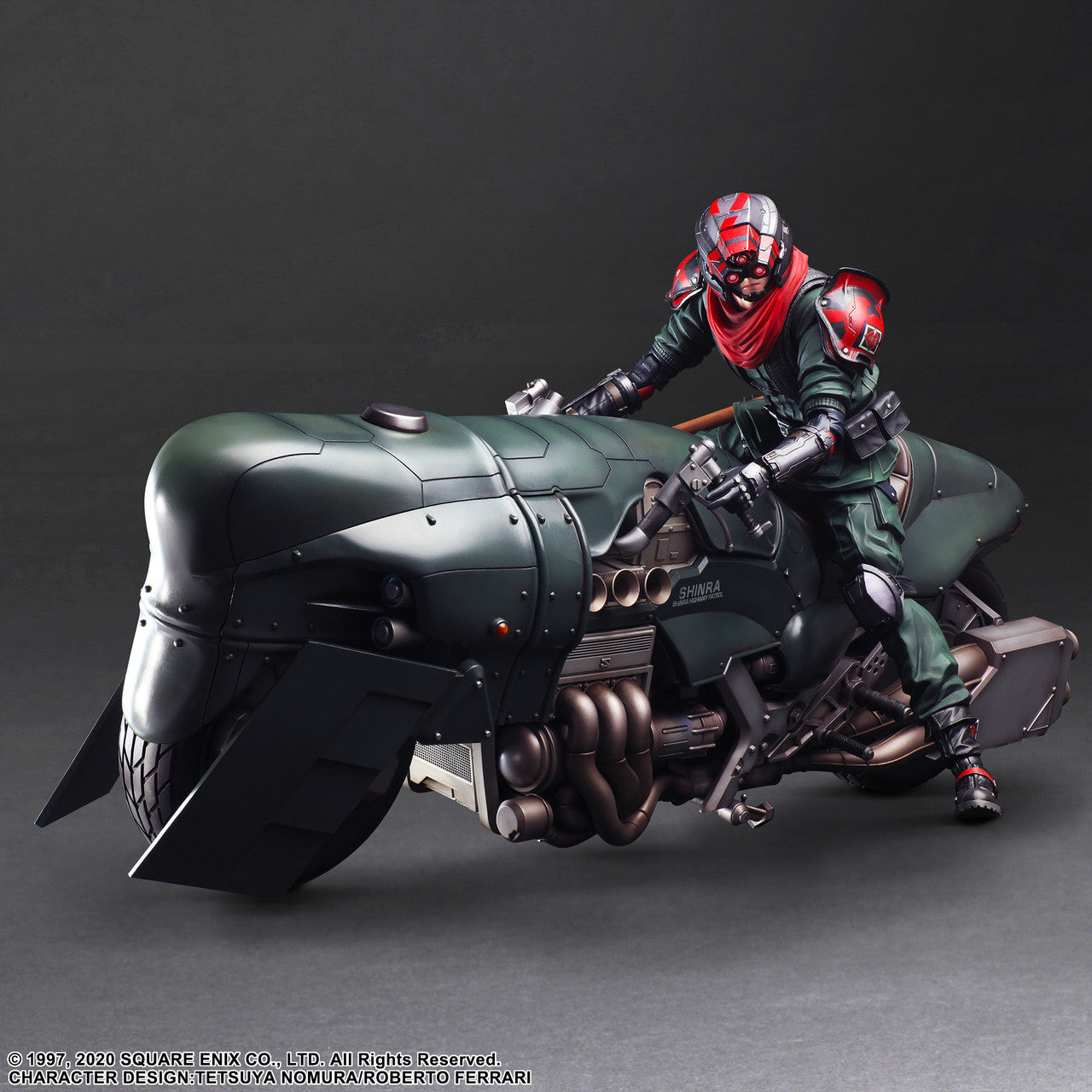 FINAL FANTASY VII REMAKE PLAY ARTS KAI ACTION FIGURE SHINRA ELITE SECURITY OFFICER & MOTORCYCLE SET