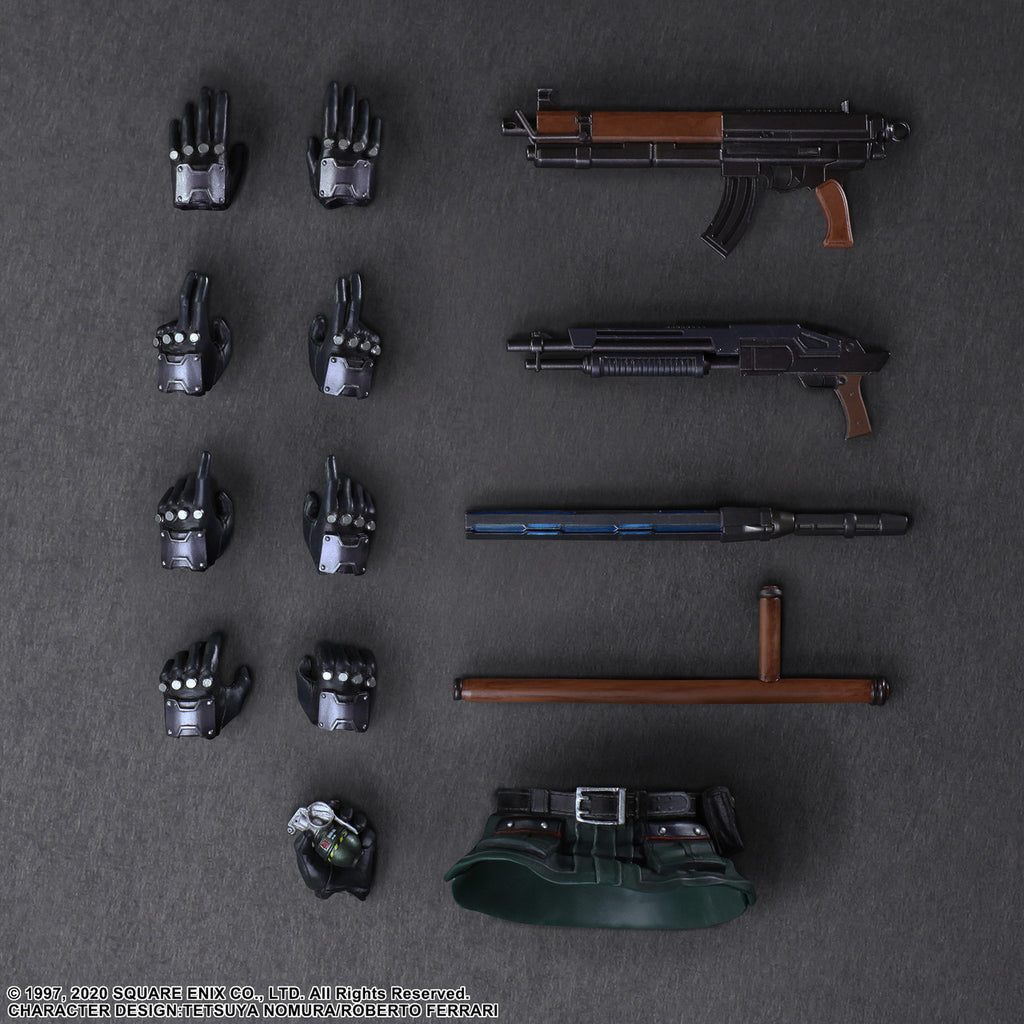 FINAL FANTASY VII REMAKE PLAY ARTS KAI ACTION FIGURE SHINRA ELITE SECURITY OFFICER & MOTORCYCLE SET