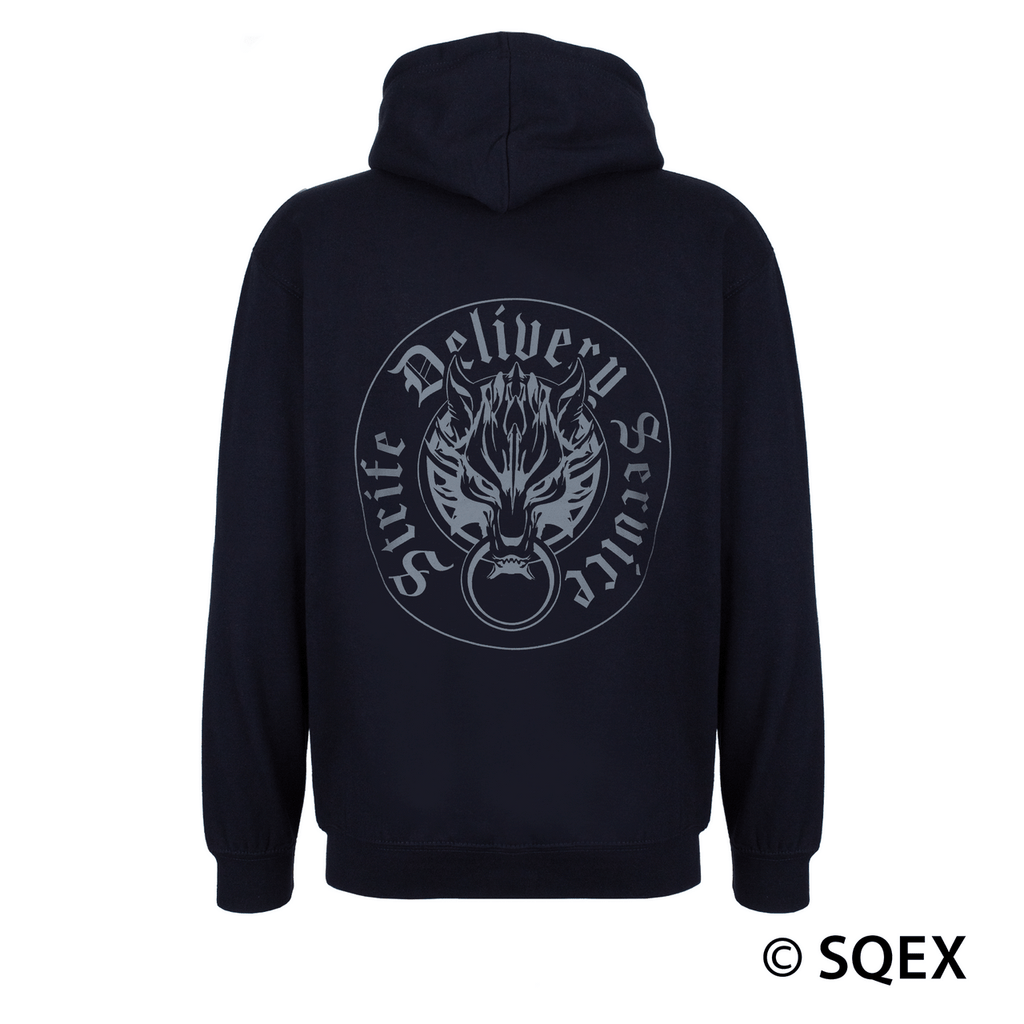 FINAL FANTASY VII ADVENT CHILDREN Pull Over Hoodie STRIFE DELIVERY SERVICE New French Navy