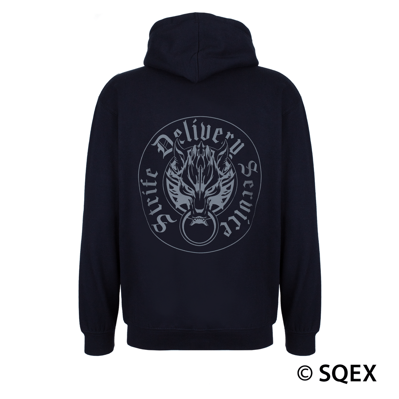 FINAL FANTASY VII ADVENT CHILDREN Pull Over Hoodie STRIFE DELIVERY SERVICE New French Navy