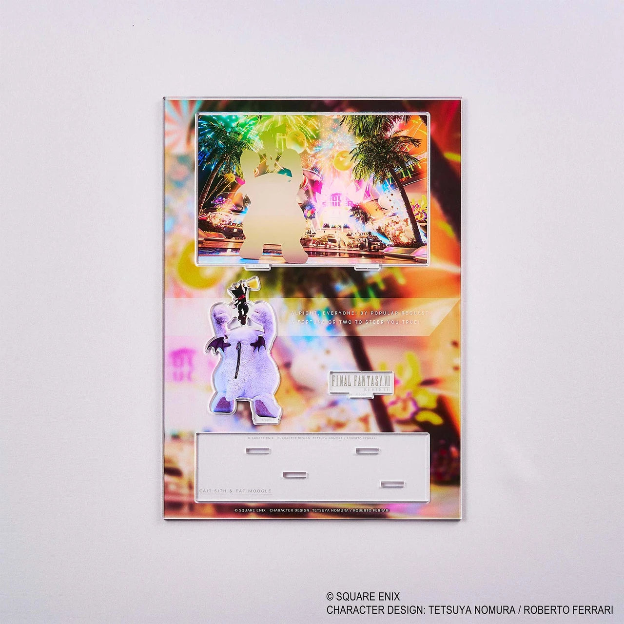 FINAL FANTASY VII REBIRTH Acrylic Diorama CAIT SITH & FAT MOOGLE Key Art
