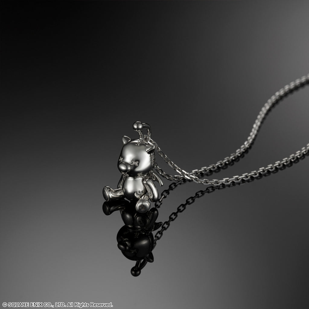 FINAL FANTASY ARTICULATED SILVER NECKLACE MOOGLE