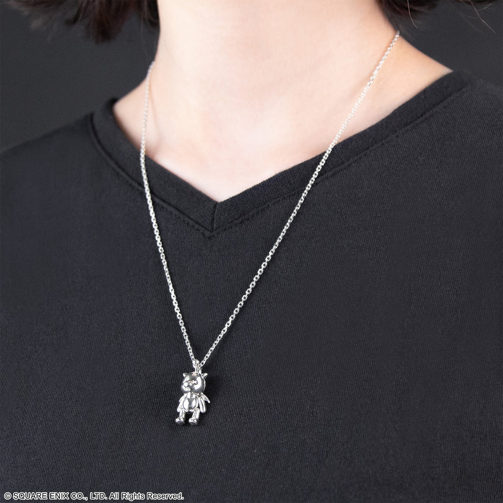 FINAL FANTASY ARTICULATED SILVER NECKLACE MOOGLE