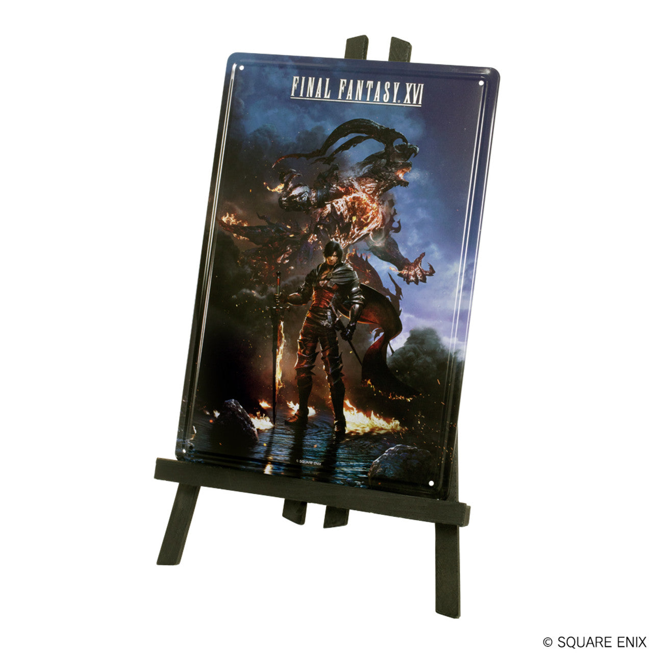FINAL FANTASY XVI Metal Plate with Easel CLIVE & IFRIT