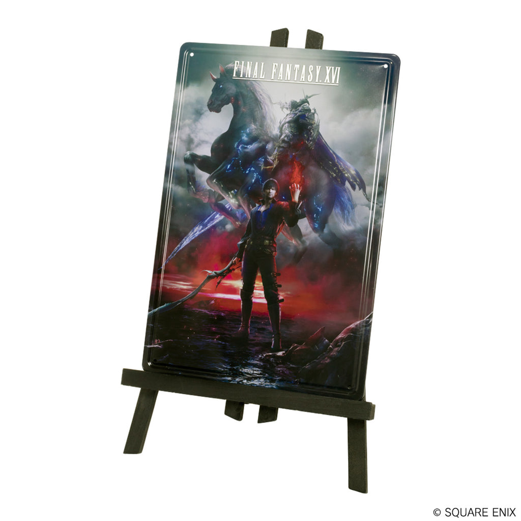 FINAL FANTASY XVI Metal Plate with Easel BARNABAS & ODIN