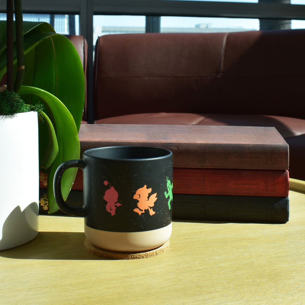 FINAL FANTASY Mug MOOGLE/CHOCOBO/CACTUAR Black