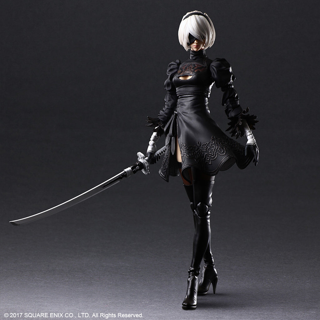 NIER AUTOMATA PLAY ARTS KAI ACTION FIGURE 2B YORHA NO. 2 TYPE B DELUXE VER.
