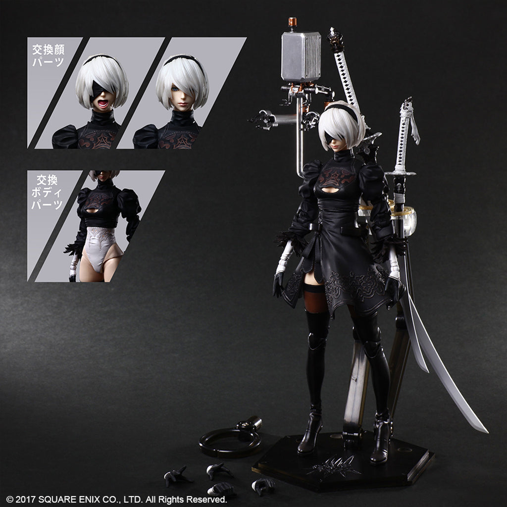 NIER AUTOMATA PLAY ARTS KAI ACTION FIGURE 2B YORHA NO. 2 TYPE B DELUXE VER.