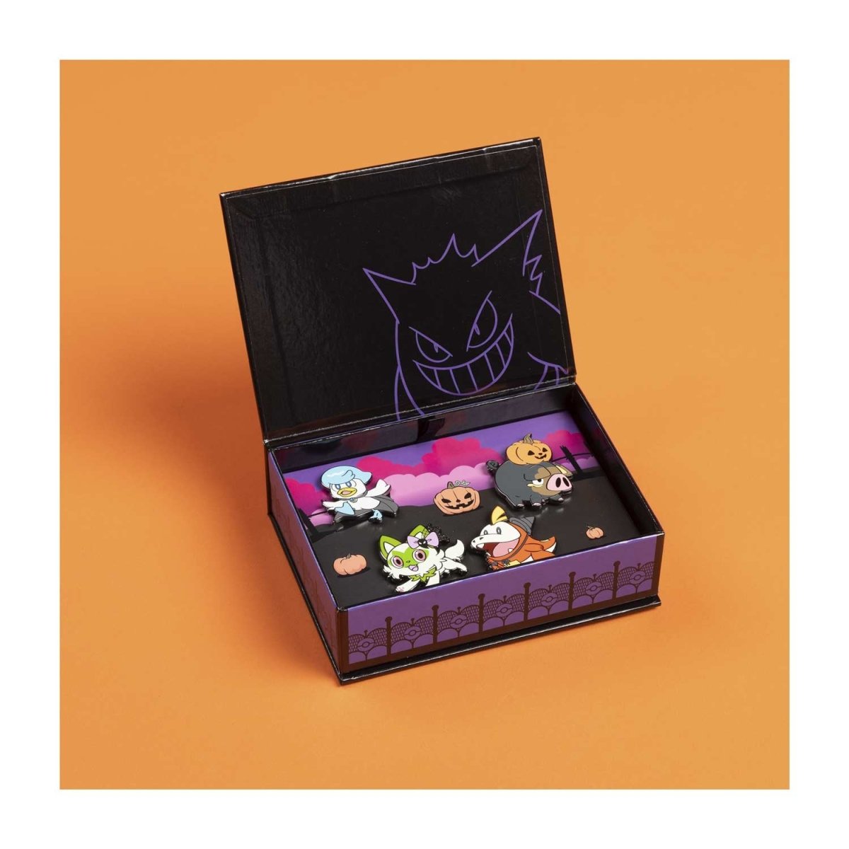 Sprigatito, Fuecoco, Quaxly & Lechonk Pokémon Halloween Pin Box Set (4-Pack)