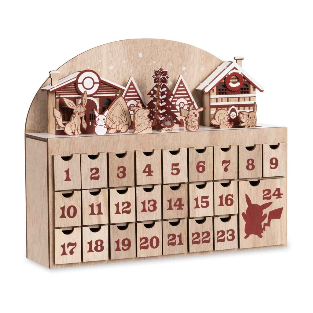 Pikachu, Fuecoco & Friends Pokémon Holiday Wood Countdown Calendar