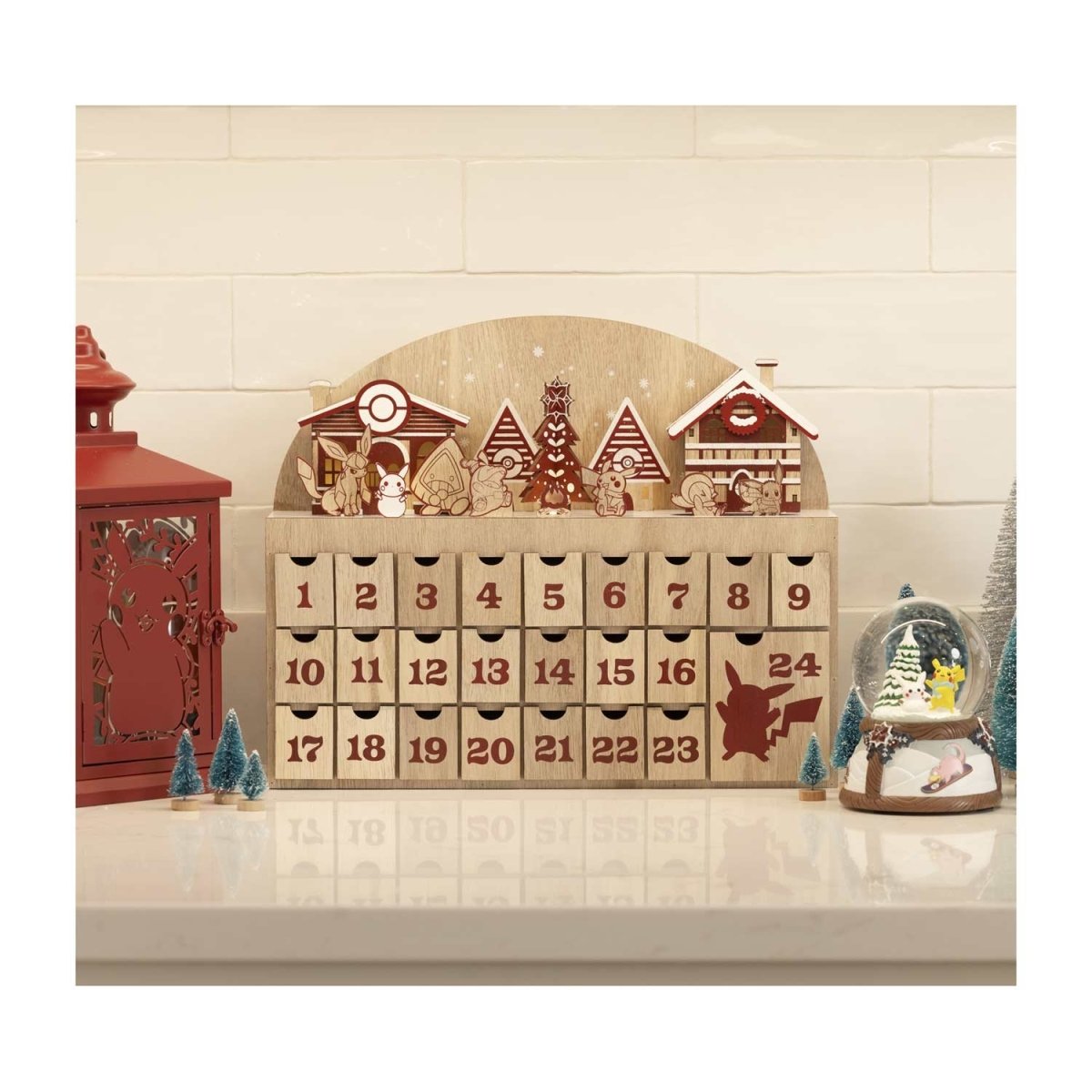 Pikachu, Fuecoco & Friends Pokémon Holiday Wood Countdown Calendar