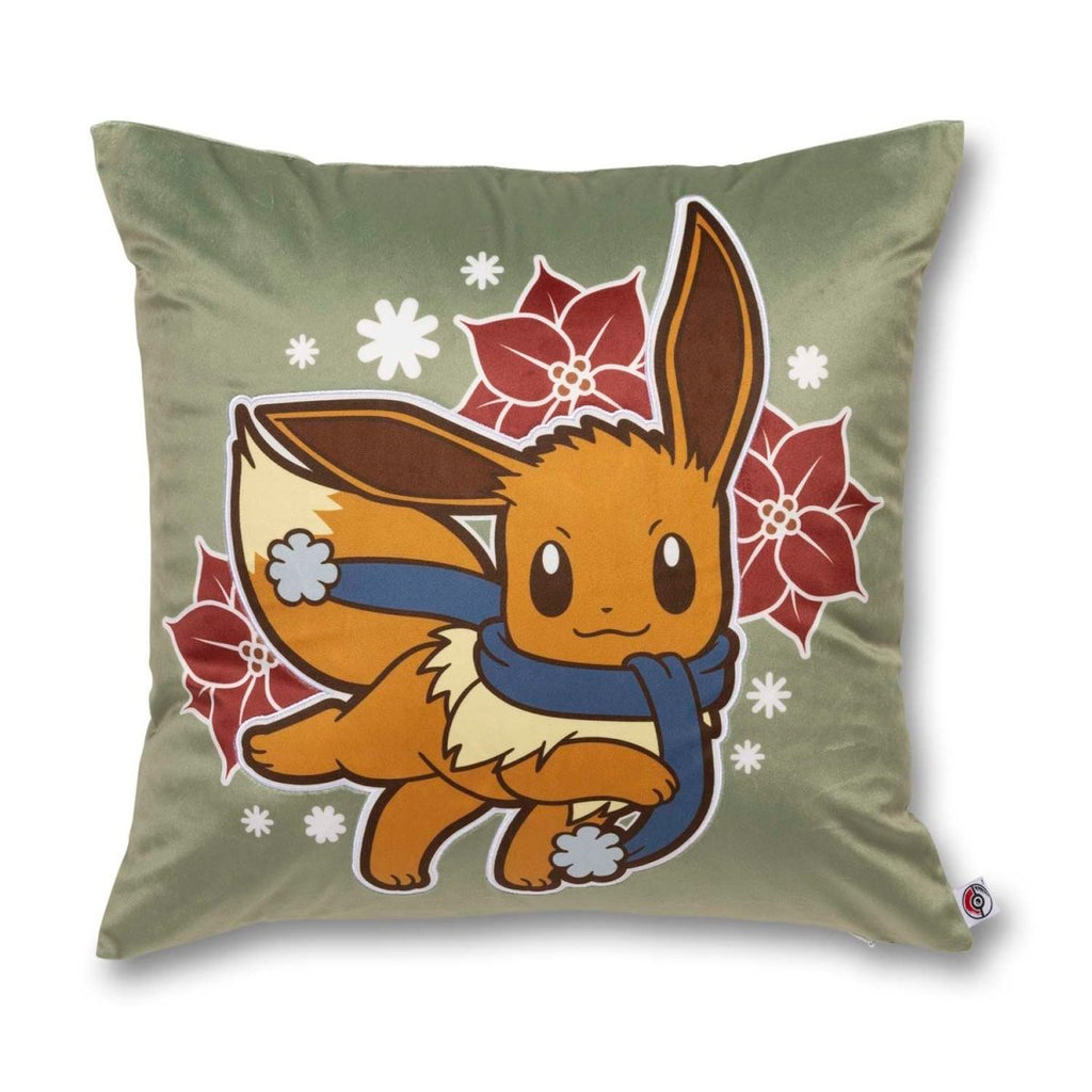 Eevee Pokémon Holiday Green Throw Pillow Case