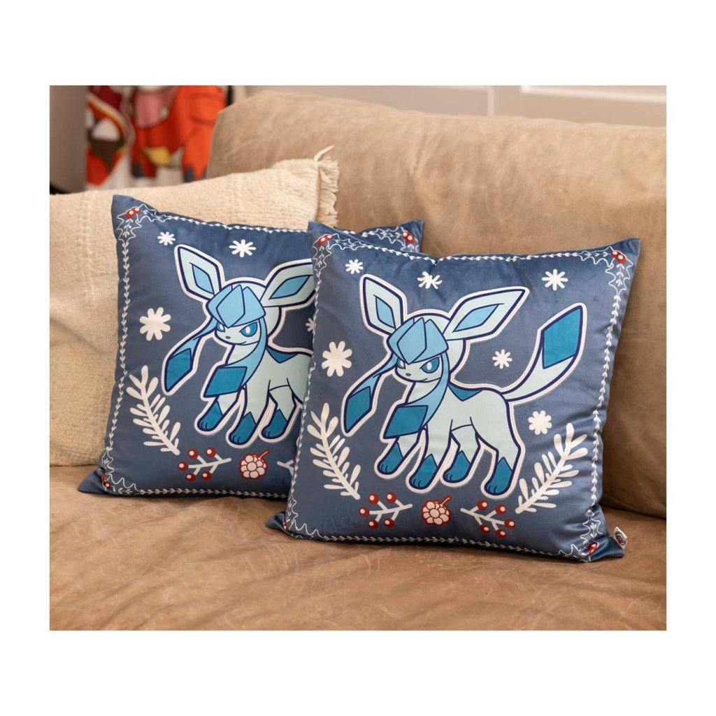 Glaceon Pokémon Holiday Blue Throw Pillow Case