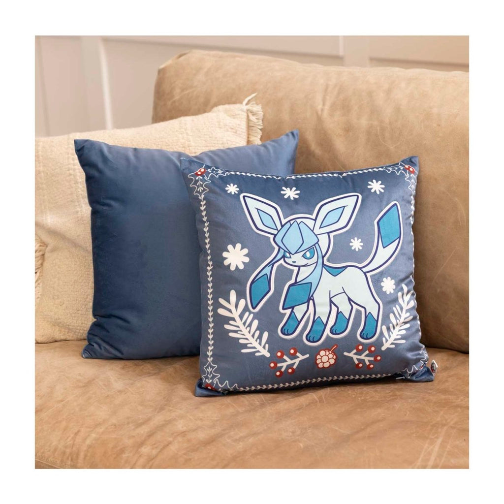 Glaceon Pokémon Holiday Blue Throw Pillow Case